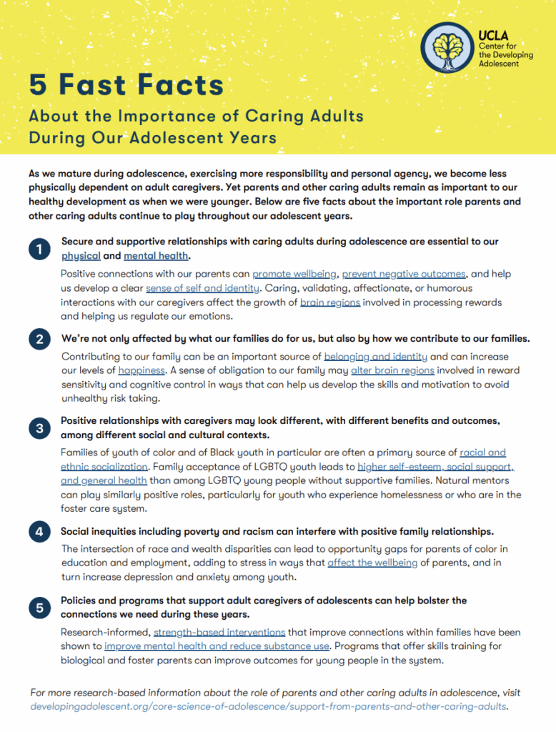 5 Facts About the Importance of Caring Adults Cover