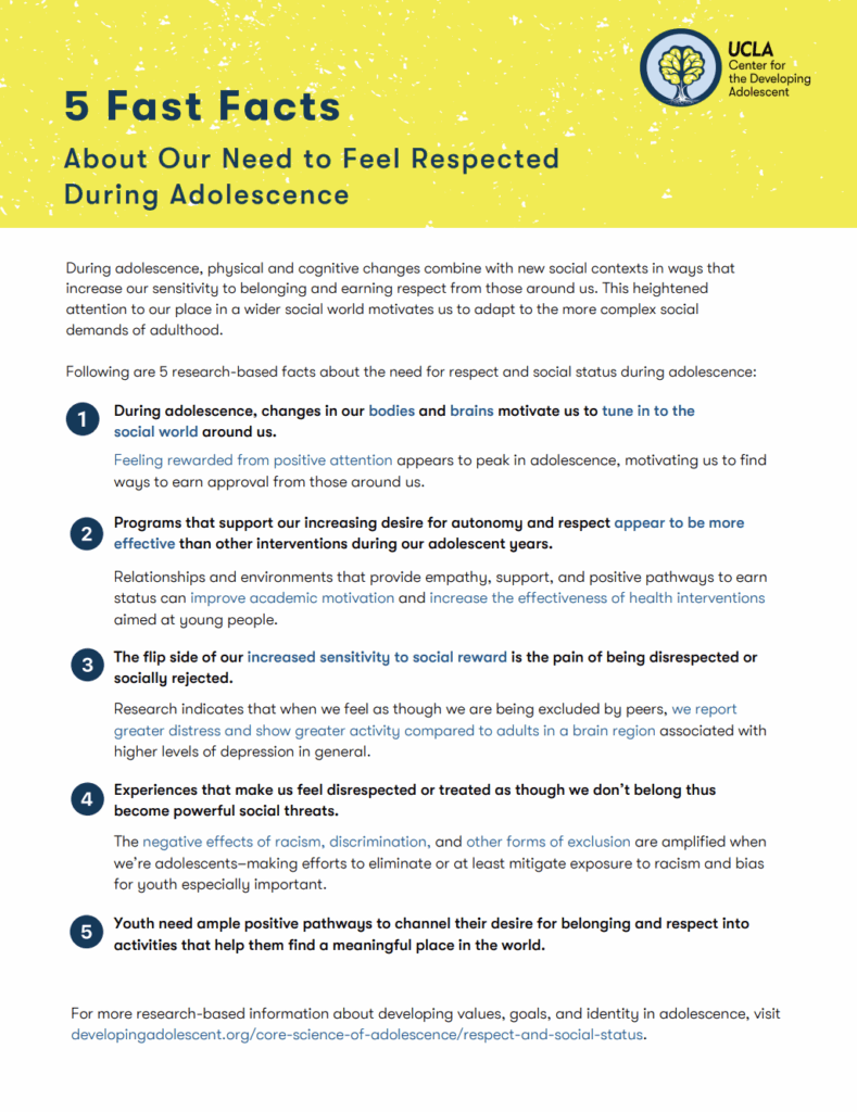 5 Facts About Our Need to Feel Respected During Adolescence cover