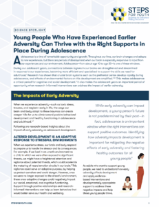 Early Adversity Spotlight Cover