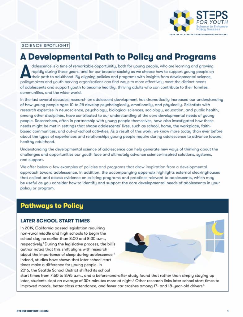 A Developmental Path to Policy and Programs Cover