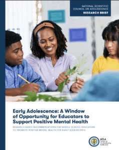 Early Adolescence: A Window of Opportunity for Educators to Support Positive Mental Health