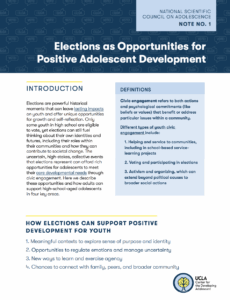 Elections as Opportunities for Positive Adolescent Development