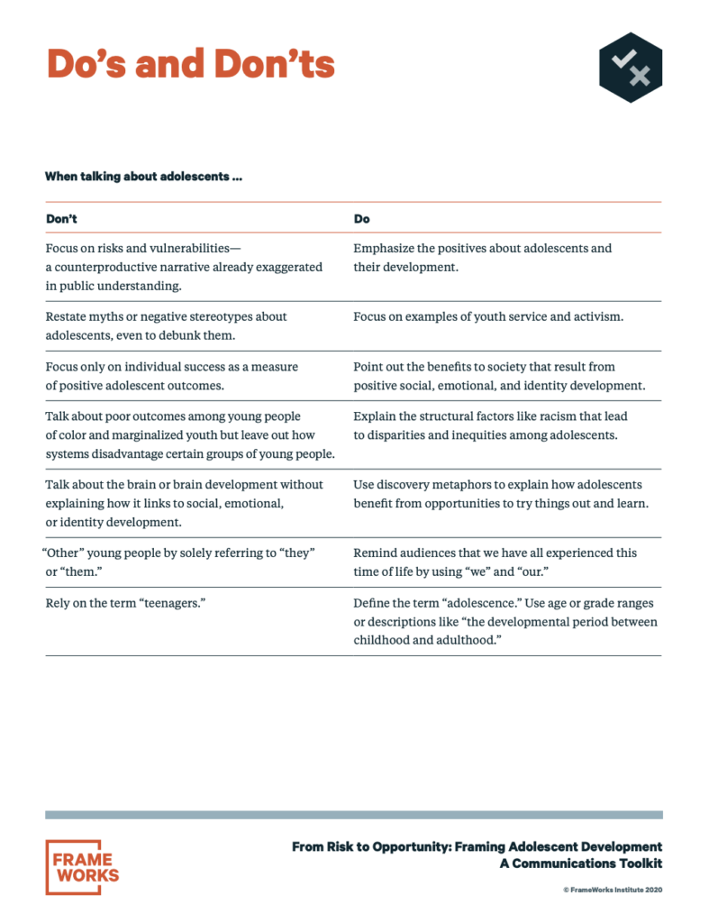 'Do's and Don'ts' Resource